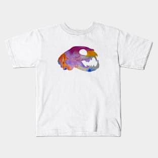 Cat Skull Art Kids T-Shirt